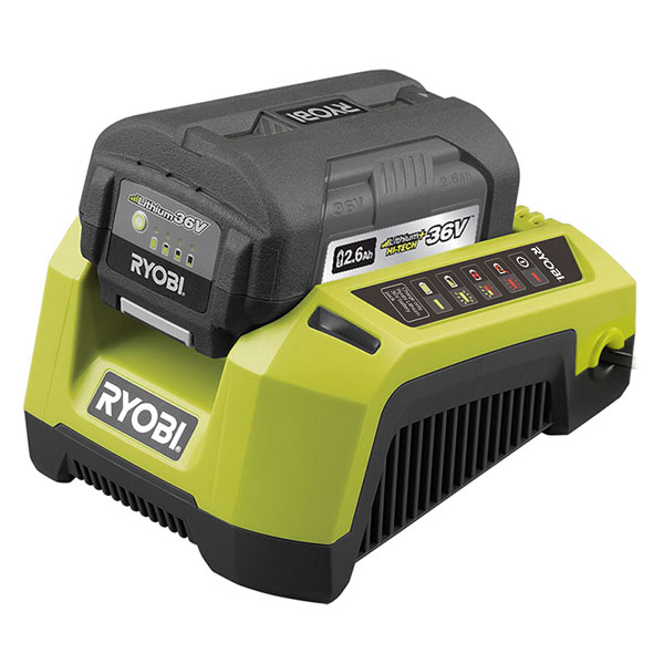combo đế sạc và pin ryobi 36v RBC36L26D